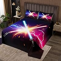 Copriletto Trapuntato Oceano Per Bambini - 260x240 Cm, Microfibra, Tema Spiaggia Hawaiana