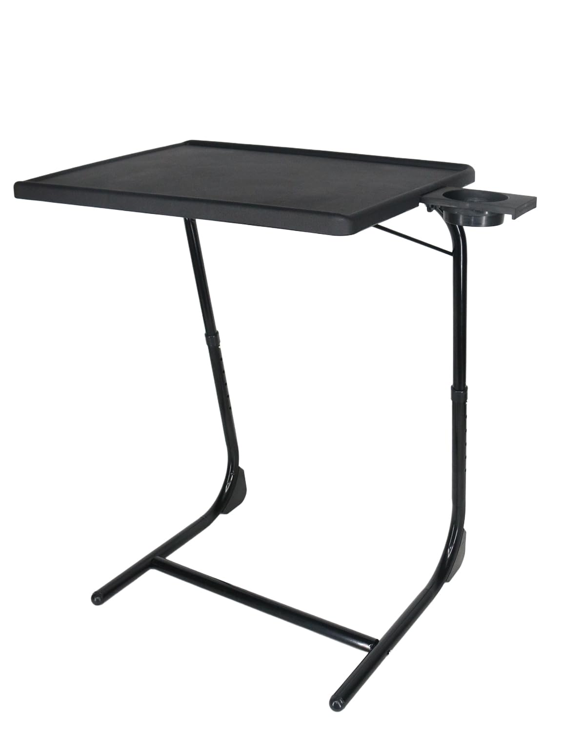 Chums Folding TV Table - Adjustable Height Portable Desk Tray with Cup Holder & Raised Edges