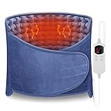 【6 Ajuste de Temperatura】Esta almohadilla eléctrica tiene 6 niveles de ajuste de la calefacción y la función de calentamiento rápido, con un rango de temperatura de 90 °F a 140 °F.La manta eléctrica puede lograr calentar en segundos, rápidamente alcanza la temperatura deseada.Usted puede establecer la temperatura más adecuada de acuerdo a su condición física, puede obtener una relajación más eficaz.
