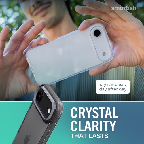 Image of Smartish iPhone Air Clear Case - Gripmunk [Lightweight + Protective] Anti-Yellowing Slim Case - Drop Tested Ultra Thin Grip Cover for Apple iPhone Air - Clearly Clear