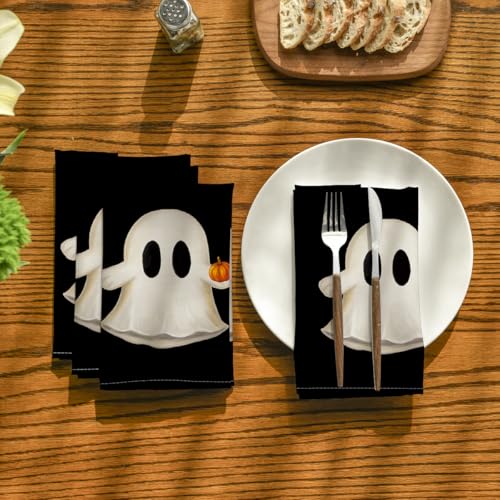 Servilletas de Tela Horaldaily Halloween 18 x 18 Pulgadas Set 12 miniatura 2