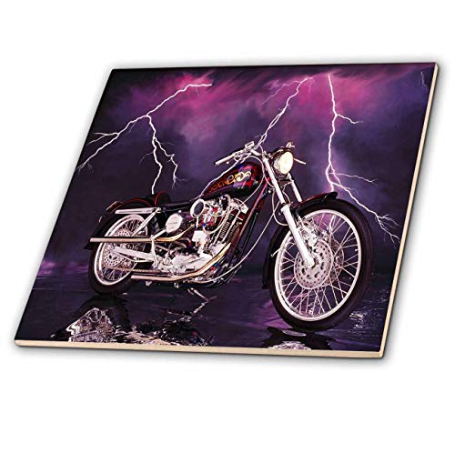 3dRose ct_8332_2 Ceramic Tile Picturing Harley-Davidson No.174 Motorcycle
