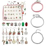 Calendrier de l'Avent 2022 avec bracelet de Noël, calendrier de compte à rebours, 24 jours de surprise, calendrier de compte à rebours jusqu'à Noël, pour femmes et filles (HK580)