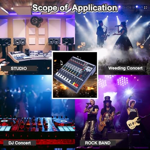 Image of MX 8-Channel Professional Audio Mixer with Bluetooth, USB, MP3 Player - DJ Console with Mic /Line Inputs, Stereo FX, Live Sound Mixer for Recording, Streaming, Karaoke, Stage & Events