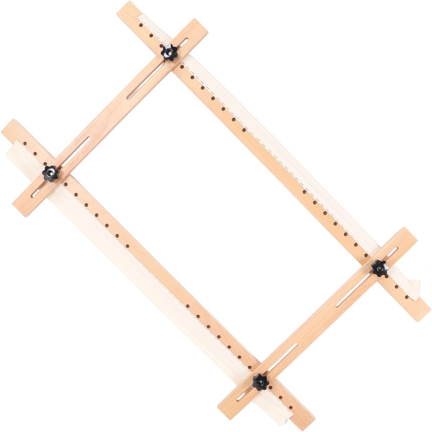 BTSEURY Wooden Embroidery Frame, Adjustable Rectangle Beechwood Embroidery Hoop 60x100cm with Roll Clamp Design for Sewing Beading Hand Quilting Craft
