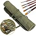 Produktbild Stifterolle, Jtdeal Rollmäppchen Leinwand Pinseltasche Federmäppchen stifteetui Pinsel Etui Case für Künstler Feder Aquarell Öl-Pinsel,Armee Grün
