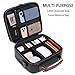 KYALOU Electronics Travel Organizer, Large Electronic Accessories Cable Case with Adjustable Dividers, Waterproof Tech Storage Bag Gifts with Double Layers for Cord, Charger, Power Bank - Black
