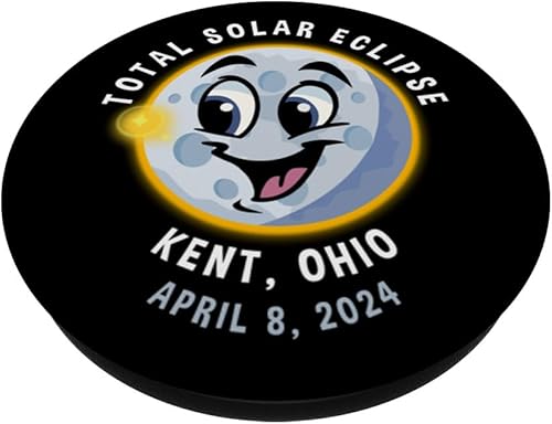Miniatura 2 de Kent Ohio - Lindo eclipse solar 8 de abril de 2024 Moon Kids PopSockets Standard PopGrip