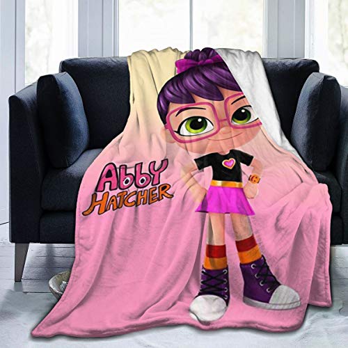 pink clouds Soft and Warm Throw Blanket Ab-by Hat-Cher Digital Printed Micro Fleece Blanket Premium Soft Microfleece Travel Blanket