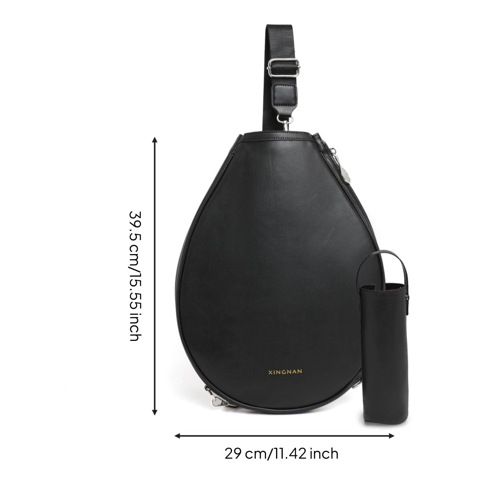 Perfeclan Funda para Raquetas Deportivas Bolsa Raqueta Estuche Protector Mochila Ajustable con Espacio Acogedor y Portabotellas en Piel PU Impermeable Adecuada