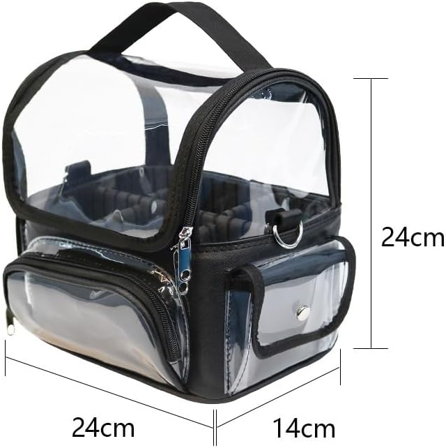 Large-capacity PU Cosmetic Bag Transparent Toiletry Portable Travel Case image 5