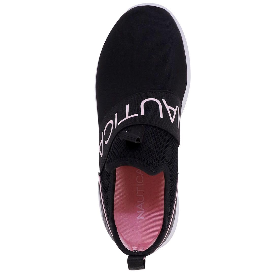 Nautica Youth Girls Slip-On Athletic Sneakers - Stylish Running and Tennis Shoes for Little and Big Kids