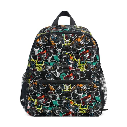 Sac à dos de sport pour enfants garçons filles avec sangle pectorale motif camion S léger