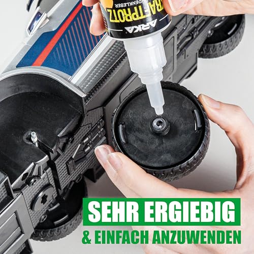 50 g Sekundenkleber für Kunststoff extra stark, wasserfest, hitzebeständig & Verschluss gegen Austrocknung - dickflüssiger Kunststoffkleber, Plastik Kleber für Kunststoff, Acrylglas - ARKA Kraftprotz