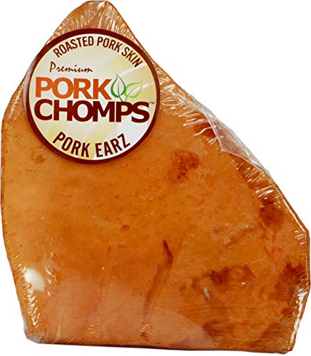 Pork-Chomps-Roasted-Pork-Skin-Dog-Chews-5-inch-Ear-Shapes-144-Ounce-Pack-of-1 - Cucciolini Doodles   Pork-Chomps-Roasted-Pork-Skin-Dog-Chews-5-inch-Ear-Shapes-144-Ounce-Pack-of-1