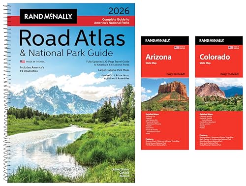 2026 Road Atlas & National Park Guide with Arizona & Colorado State Maps