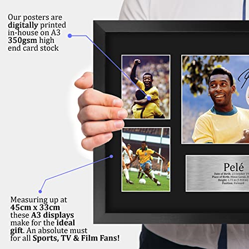 HWC Trading FR A3 Pele Brazil Gifts Printed Signed Autograph Picture for Football Fans and Supporters - A3 Framed - Image 3