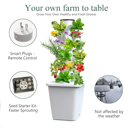 Sistema di coltivazione idroponica intelligente da giardino con 30 cialde, kit da giardino per erbe aromatiche, pompa idratante e adattatore, vasi a rete inclusi