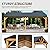 Domi 12’ x 20’ Hardtop Gazebo, Wooden Coated Aluminum Frame Canopy with Galvanized Steel Gable Roof, Outdoor Permanent Metal Pavilion for Patio, Deck and Lawn