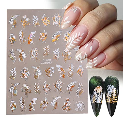 Beiling BEILING-00000120 9 Sheets White Gold Nail Stickers thumb #3