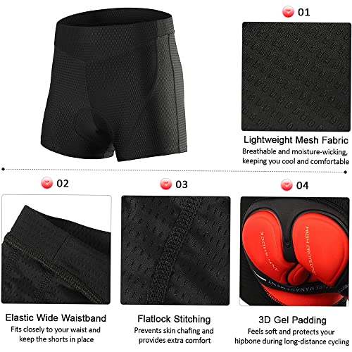 Pantalón corto ciclismo hombre ACAGALA 3D acolchado miniatura 5