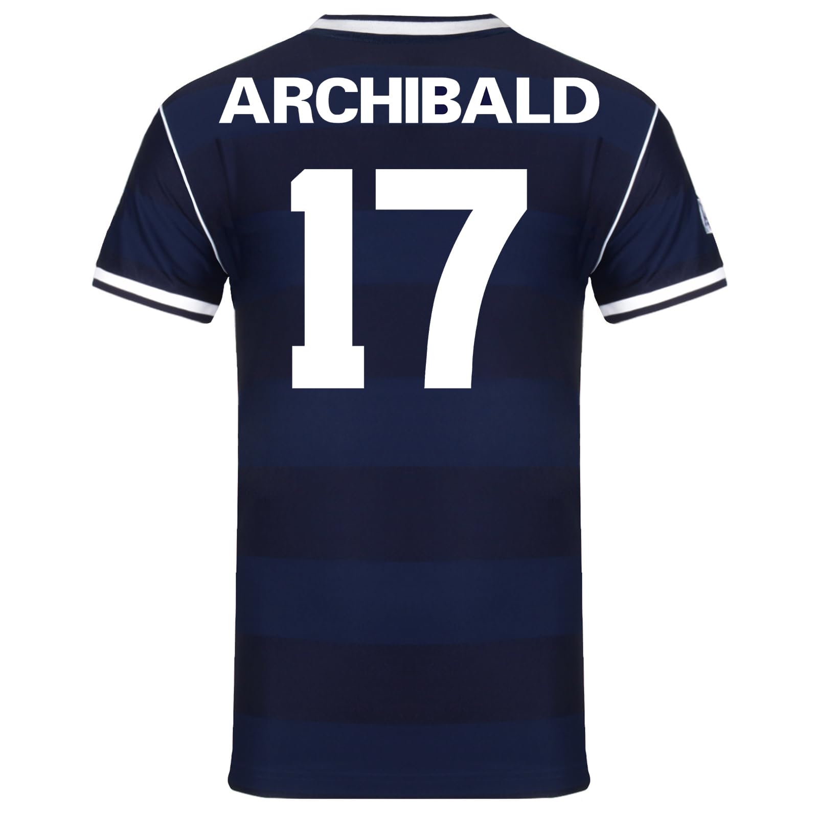Scottish Fa Men's Navy Blue Archibald Scotland Archibald 17 1986 Retro Shirt Navy Blue Xl