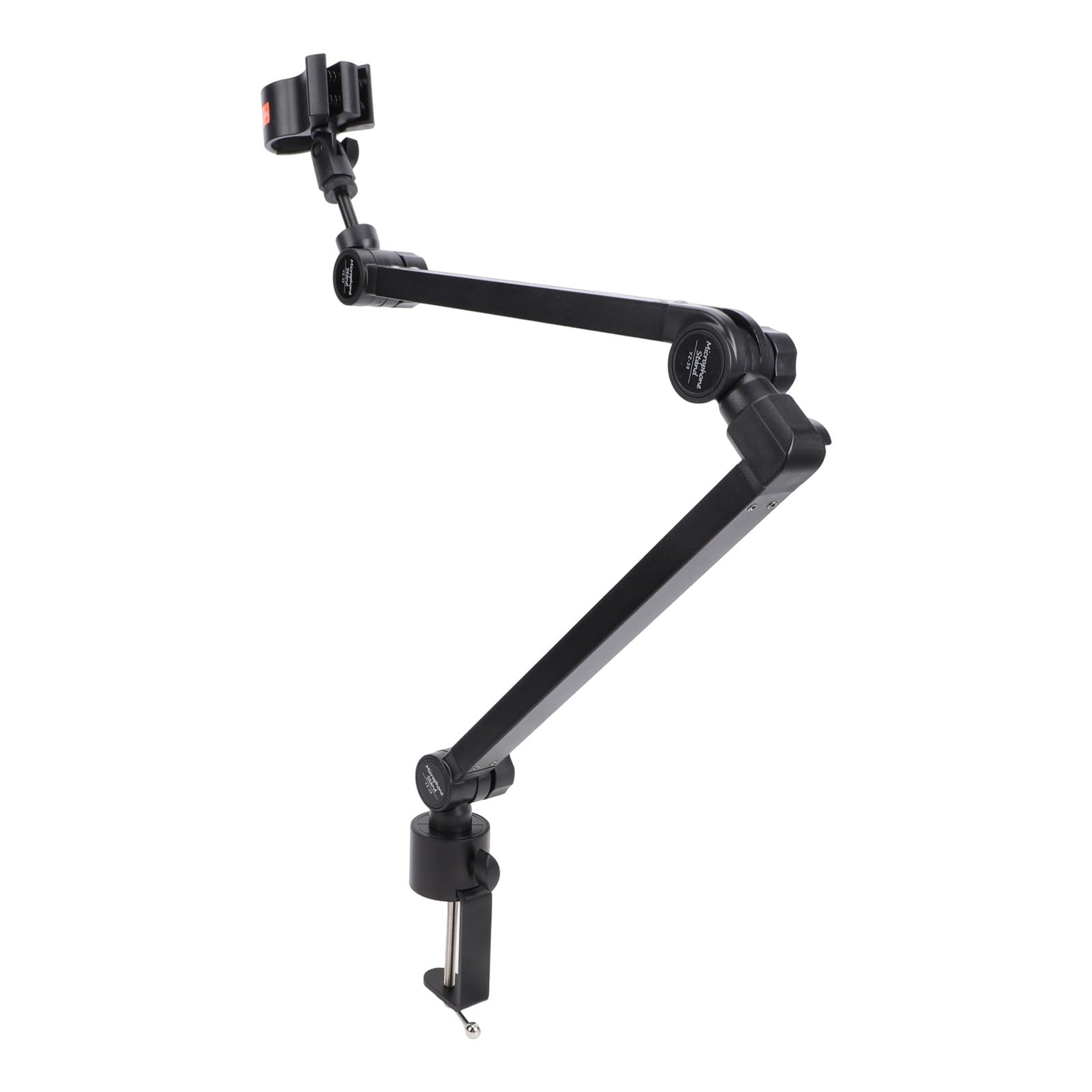 Supporto per Microfono da Tavolo Regolabile a Doppio Braccio, Braccio per Microfono con Rotazione di 360° per con Morsetto Antiscivolo, capacità di Carico di 1,5 Kg
