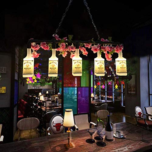 Preisvergleich Produktbild LAMP Pendelleuchten, Kronleuchter Retro Industrial Style Kirschblüte Flasche Pendelleuchte, Deckenleuchte für Wohnzimmer Schlafzimmer Restaurant Bar Cafe Led Warmes Licht