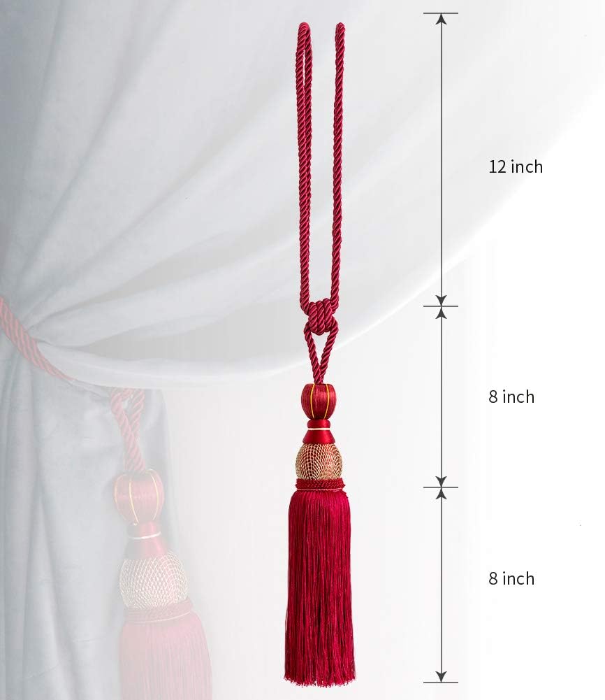 Melodieux Decorative Curtain Tiebacks Ball Tassels Holdbacks - Image 4