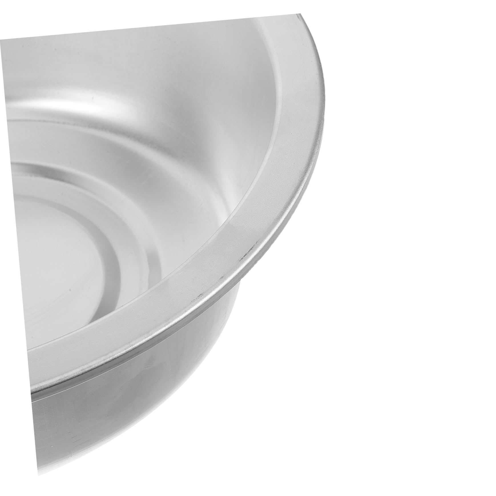 Healifty Bassin en Aluminium Épais Argenté 28cm pour Préparation Alimentaire et Lessive, Saladier Métal Facile à Nettoyer Design Classique Intemporel