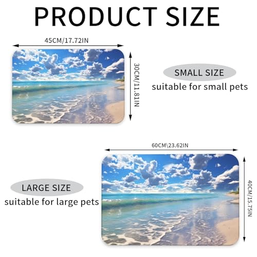 Tapis antidérapant pour chien super absorbant lavable pour écuelle d'eau - 4