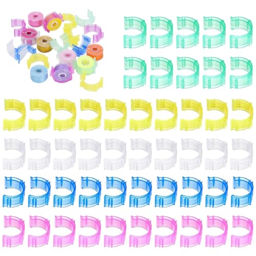 Hapivida Clips de Soporte de Bolillos, 50 Uds., 5 Colores, Máquinas de Coser, Organizador de Hilos, Abrazaderas de Bolillos, Soporte de Control de Rosca