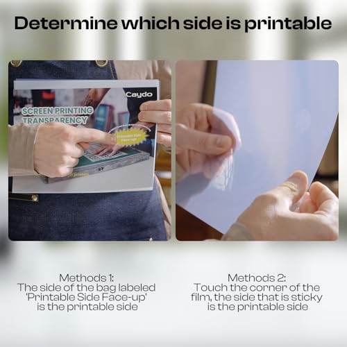 image for Caydo 8.5 x 11 Inch A4 Transparent Film for Screen Printing, 30 Sheets