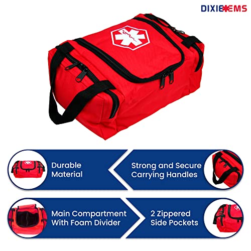 Dixie EMS Dixigear Empty First Responder II Bag 10.5" x 5" x 8" - Red - Image 3