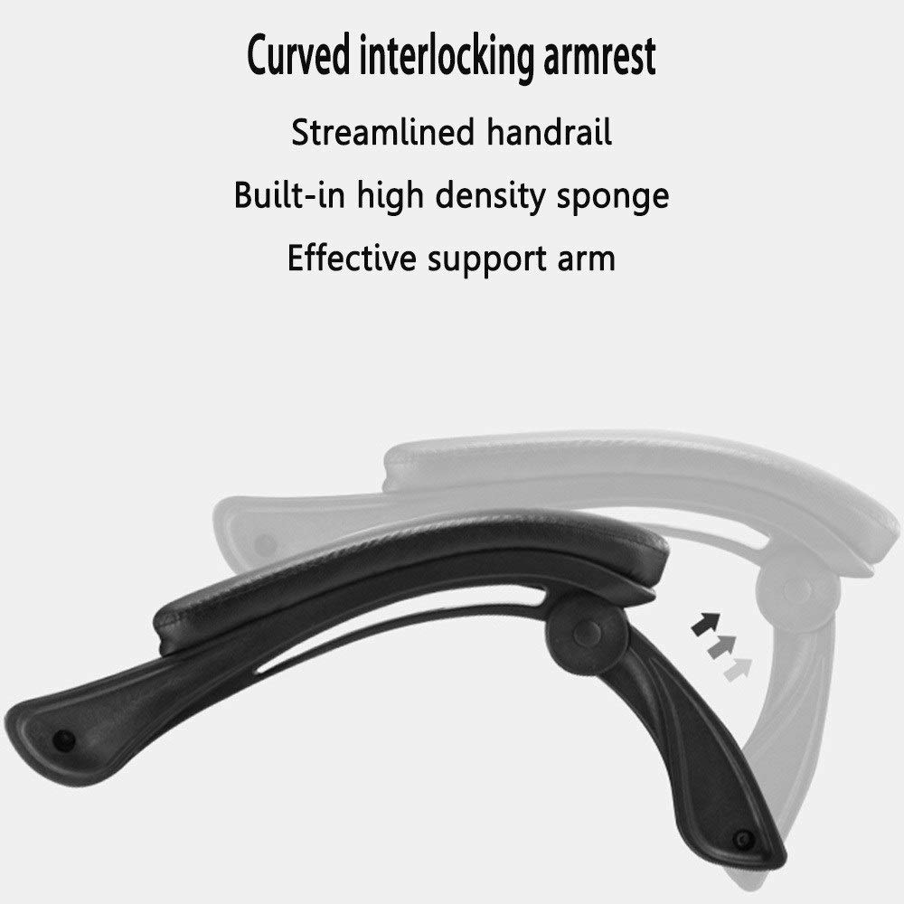 Silla de oficina ejecutiva ergonómica giratoria con piel sintética resistente, reposabrazos acolchados, soporte de cintura reclinable, hasta 330 libras
