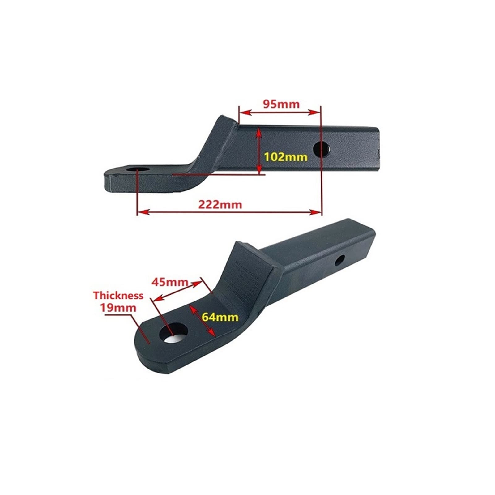 Hak holowniczy Przyczepa 4inch Drop Towbar Hook Hood Bar Ball Mount Tongue Hitch Trailer Car Rv. Akcesoria do części łodzi