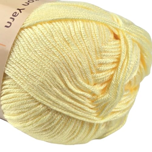 Image of 10-Pack of Yonkey Monkey 500 Grams Yarn - 70% Rayon derived from Bamboo, 30% Cotton - Imported - Milk Yellow 9009