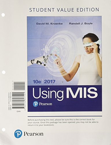 Using Mis, Student Value Edition 0134607198 Book Cover