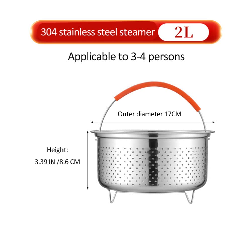 Housoutil Stainless Steel Rice & Dim Sum Steamer Basket With Silicone Handle - Multi-Layer Cooking Pot For Veggies, Seafood & More - View #10