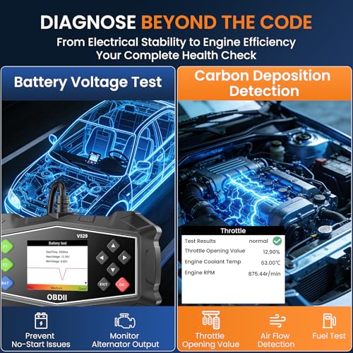 Escáner OBD2 para coche con diagnosis de emisiones EVAP y sensor de O2 5