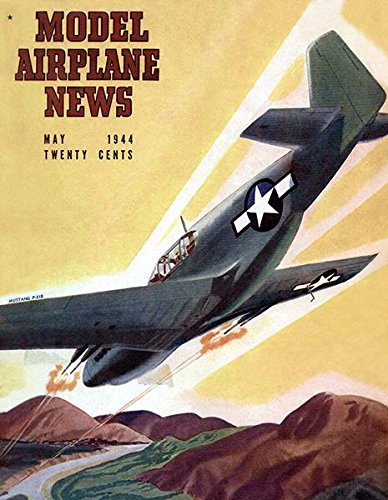 Model Airplane News - Mustang P-51 B - May 1944 - Magazine Cover Magnet