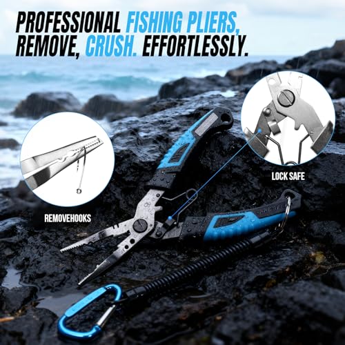 PLUSINNO 9PCS Fishing Gear Kit with Bag