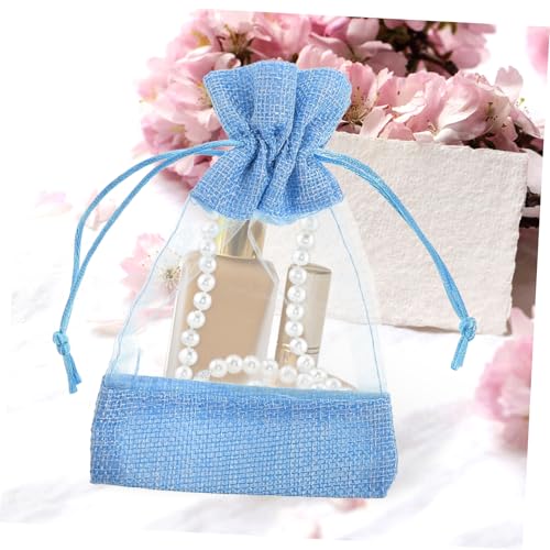 Bolsas de tela para sachets, 10 unidades, Azul miniatura 6