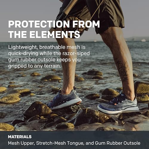 Grunden’s Men’s CrossCurrent Boat Shoe - Lightweight Quick Dry Water Shoes, Barefoot Wear with Slip On/Off Mesh Tongue4