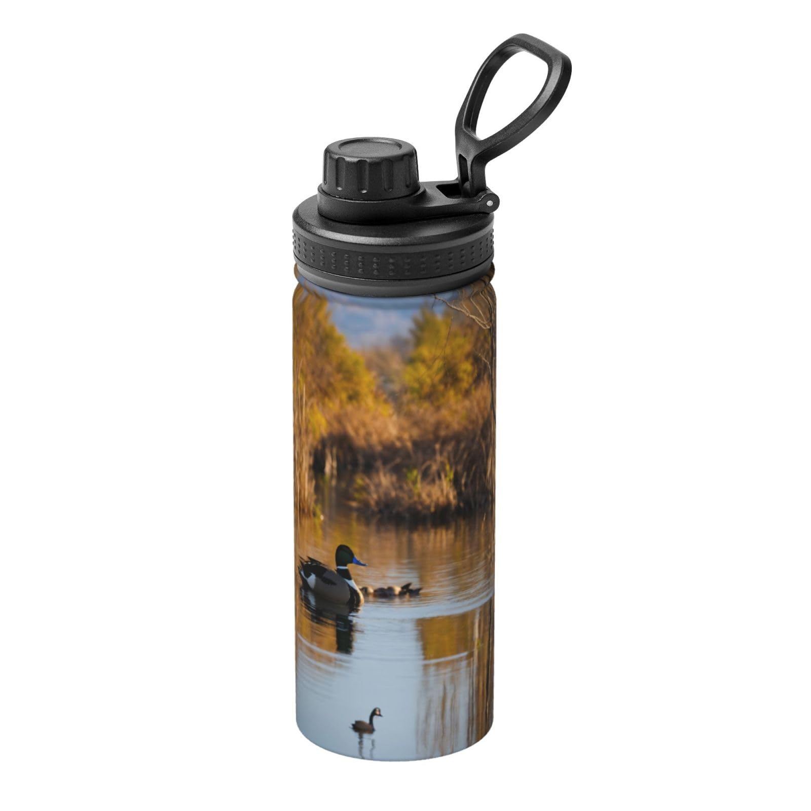 Kfjghhl Insulated Stainless Loon Nature Bird Steel Water Bottle For Sport Gym Travel Leak Camping Hiking Hydration