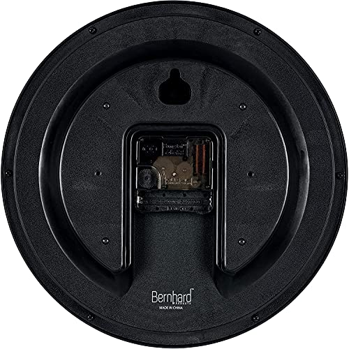 Bernhard Products 01176 Black Wall Clock Silent Non Ticking 10 Inch Quality Quartz Battery Operated Round Easy To Read Home/Office/Kitchen/Classroom/School Clock Sweep Movement thumb #3