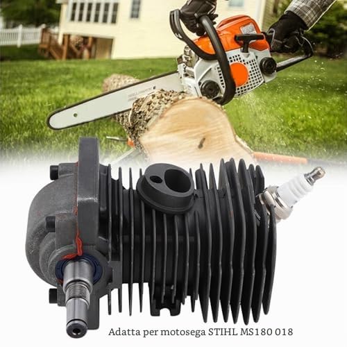 Eujgoov Set Albero Motore cilindrico di Ricambio ad Alte Prestazioni per Motosega MS180, 38 mm