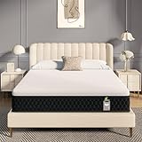 JEEKEA Full Size Mattress, 10 Inch Innerspring Hybrid Mattress in a Box with Memory Foam for Back Pain Relief, Medium Firm Matress with Motion Isolation & Strong Edge Support