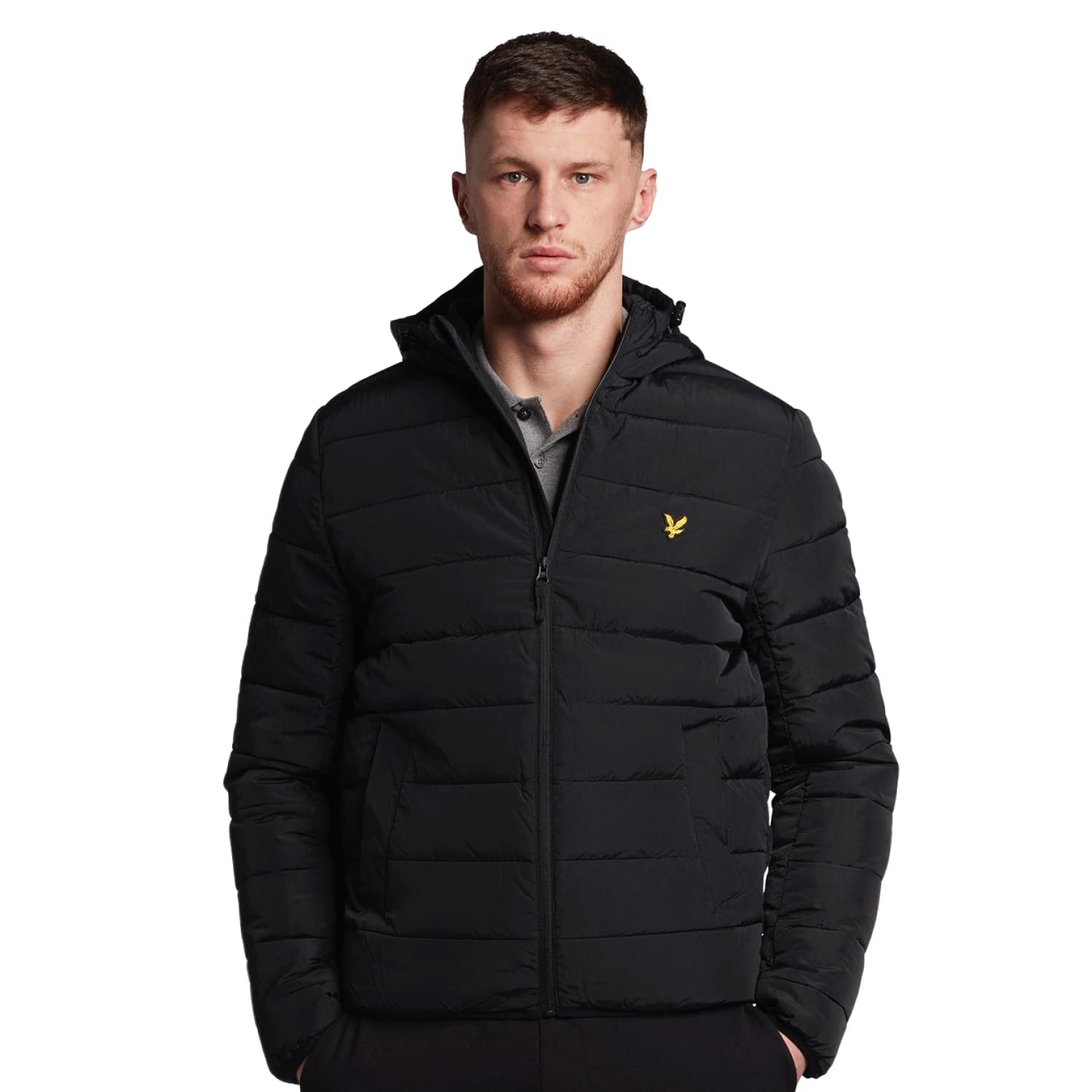 Lyle & Scott Men's Jet Black Lightweight Puffer Jacket - Xxl