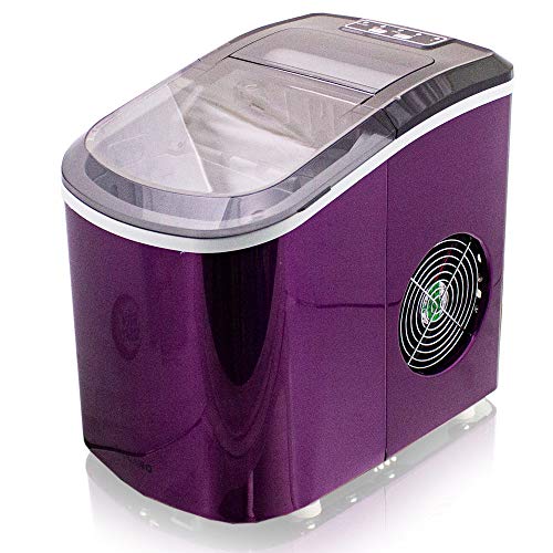 Eiswürfelmaschine Edelstahl Eiswürfelbereiter Eiswürfel Ice Maker Eis Maschine Icemaker (Lila) – Bild 6
